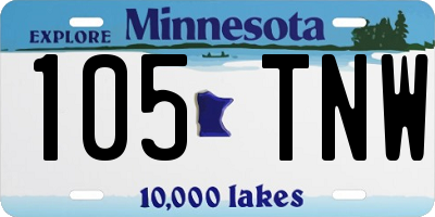 MN license plate 105TNW