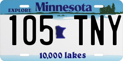 MN license plate 105TNY