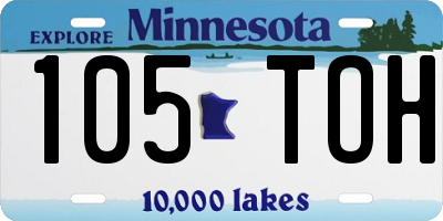 MN license plate 105TOH
