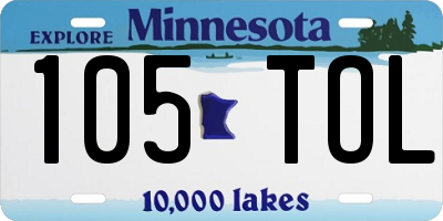 MN license plate 105TOL