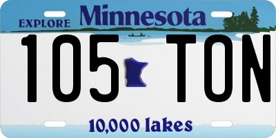 MN license plate 105TON