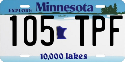 MN license plate 105TPF