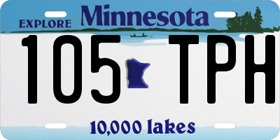 MN license plate 105TPH