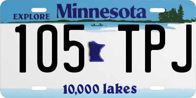 MN license plate 105TPJ