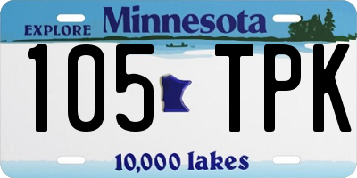 MN license plate 105TPK