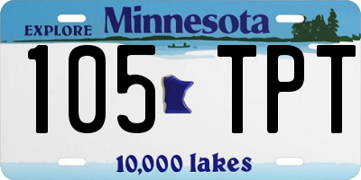 MN license plate 105TPT