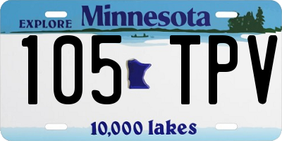 MN license plate 105TPV