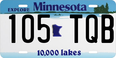 MN license plate 105TQB