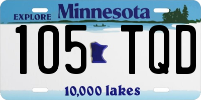 MN license plate 105TQD