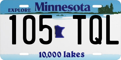 MN license plate 105TQL