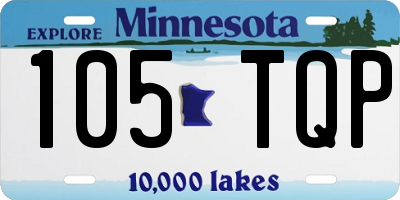 MN license plate 105TQP
