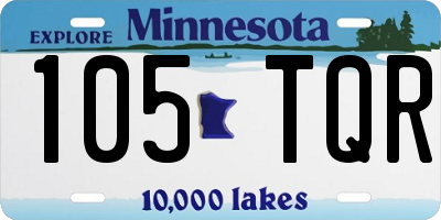 MN license plate 105TQR