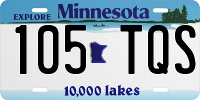 MN license plate 105TQS