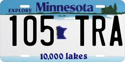 MN license plate 105TRA