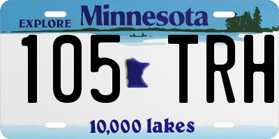 MN license plate 105TRH