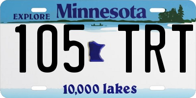 MN license plate 105TRT