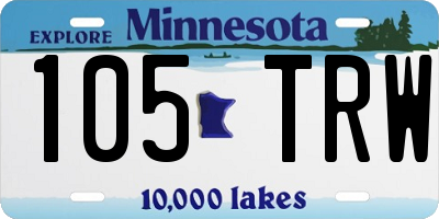 MN license plate 105TRW