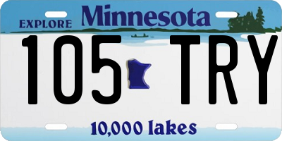 MN license plate 105TRY