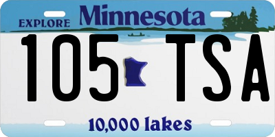 MN license plate 105TSA