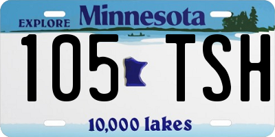 MN license plate 105TSH
