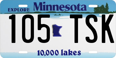 MN license plate 105TSK