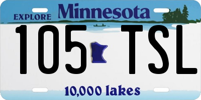MN license plate 105TSL