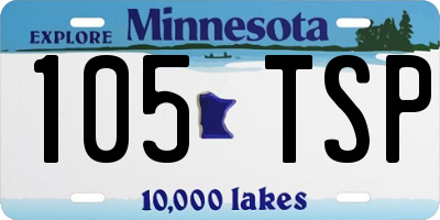 MN license plate 105TSP
