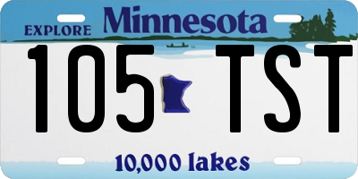 MN license plate 105TST