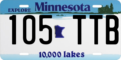 MN license plate 105TTB