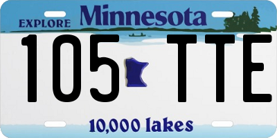 MN license plate 105TTE