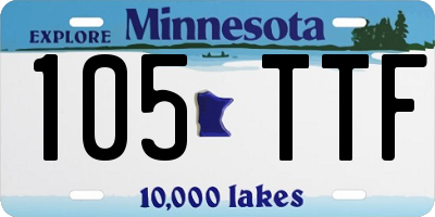 MN license plate 105TTF
