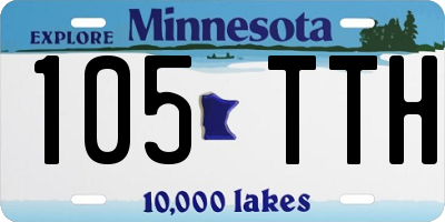 MN license plate 105TTH
