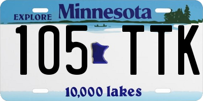 MN license plate 105TTK