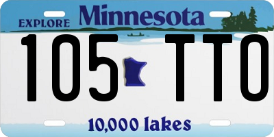MN license plate 105TTO