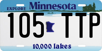 MN license plate 105TTP