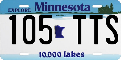 MN license plate 105TTS