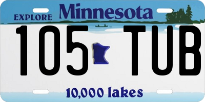 MN license plate 105TUB