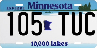 MN license plate 105TUC