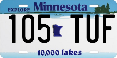 MN license plate 105TUF