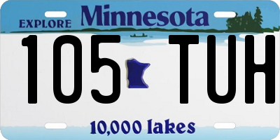 MN license plate 105TUH