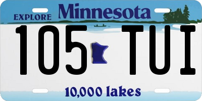 MN license plate 105TUI