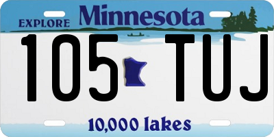 MN license plate 105TUJ