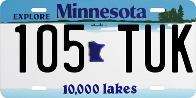 MN license plate 105TUK