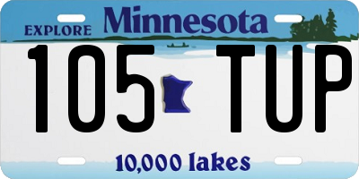 MN license plate 105TUP