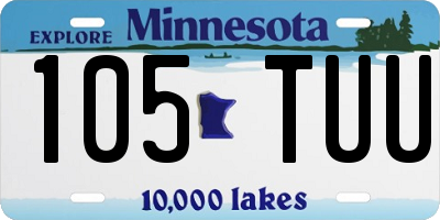 MN license plate 105TUU