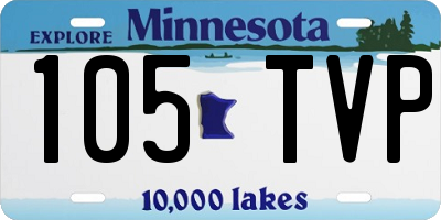 MN license plate 105TVP