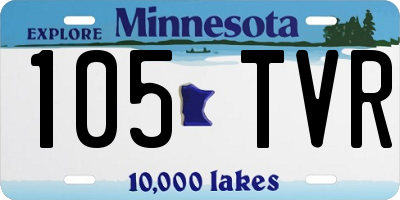 MN license plate 105TVR