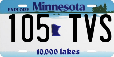MN license plate 105TVS