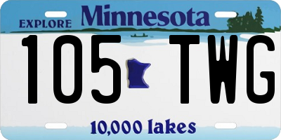 MN license plate 105TWG