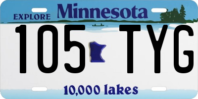 MN license plate 105TYG